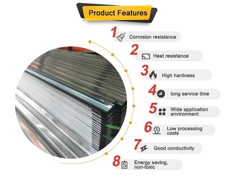 Dx51d+AZ Aluzinc Metal Roofing Sheet for Building feature Dx51d+AZ Aluzinc Metal Roofing Sheet for Building feature